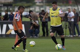 Durante o treino desta tarde no CT Joaquim Grava, Parque Ecolgico do Tiete, zona leste de So Paulo. O prximo jogo da equipe ser domingo, dia 16/03, contra a Penapolense, no estdio Tenente Carrio, vlido pela 14 rodada do Campeonato Paulista 2014