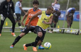 Durante o treino desta tarde no CT Joaquim Grava, Parque Ecolgico do Tiete, zona leste de So Paulo. O prximo jogo da equipe ser domingo, dia 16/03, contra a Penapolense, no estdio Tenente Carrio, vlido pela 14 rodada do Campeonato Paulista 2014