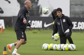 Durante o treino desta tarde no CT Joaquim Grava, Parque Ecolgico do Tiete, zona leste de So Paulo. O prximo jogo da equipe ser domingo, dia 16/03, contra a Penapolense, no estdio Tenente Carrio, vlido pela 14 rodada do Campeonato Paulista 2014