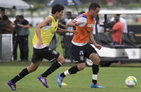 Durante o treino desta tarde no CT Joaquim Grava, Parque Ecolgico do Tiete, zona leste de So Paulo. O prximo jogo da equipe ser domingo, dia 16/03, contra a Penapolense, no estdio Tenente Carrio, vlido pela 14 rodada do Campeonato Paulista 2014