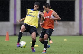 Durante o treino desta tarde no CT Joaquim Grava, Parque Ecolgico do Tiete, zona leste de So Paulo. O prximo jogo da equipe ser domingo, dia 16/03, contra a Penapolense, no estdio Tenente Carrio, vlido pela 14 rodada do Campeonato Paulista 2014