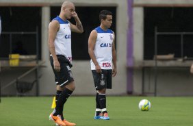 Durante o treino desta tarde no CT Joaquim Grava, Parque Ecolgico do Tiete, zona leste de So Paulo. O prximo jogo da equipe ser domingo, dia 16/03, contra a Penapolense, no estdio Tenente Carrio, vlido pela 14 rodada do Campeonato Paulista 2014