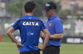 Durante o treino desta manh no CT Joaquim Grava, Parque Ecolgico do Tiete, zona leste de So Paulo. O prximo jogo da equipe ser domingo, dia 16/03, contra a Penapolense, no estdio Tenente Carrio, vlido pela 14 rodada do Campeonato Paulista 2014