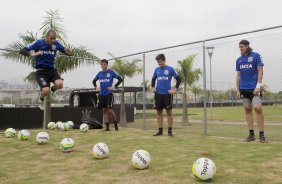 Durante o treino desta manh no CT Joaquim Grava, Parque Ecolgico do Tiete, zona leste de So Paulo. O prximo jogo da equipe ser domingo, dia 16/03, contra a Penapolense, no estdio Tenente Carrio, vlido pela 14 rodada do Campeonato Paulista 2014