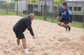 Durante o treino desta manh no CT Joaquim Grava, Parque Ecolgico do Tiete, zona leste de So Paulo. O prximo jogo da equipe ser domingo, dia 16/03, contra a Penapolense, no estdio Tenente Carrio, vlido pela 14 rodada do Campeonato Paulista 2014