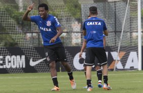 Durante o treino desta manh no CT Joaquim Grava, Parque Ecolgico do Tiete, zona leste de So Paulo. O prximo jogo da equipe ser domingo, dia 16/03, contra a Penapolense, no estdio Tenente Carrio, vlido pela 14 rodada do Campeonato Paulista 2014