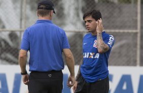 Durante o treino desta manh no CT Joaquim Grava, Parque Ecolgico do Tiete, zona leste de So Paulo. O prximo jogo da equipe ser domingo, dia 16/03, contra a Penapolense, no estdio Tenente Carrio, vlido pela 14 rodada do Campeonato Paulista 2014