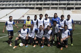 Durante o primeiro treino esta manh na Arena Corinthians, zona leste de So Paulo. O prximo jogo da equipe ser amanh, domingo, dia 16/03, contra a Penapolense, no estdio Tenente Carrio, vlido pela 14 rodada do Campeonato Paulista 2014