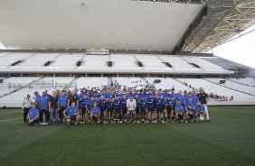 Durante o primeiro treino esta manh na Arena Corinthians, zona leste de So Paulo. O prximo jogo da equipe ser amanh, domingo, dia 16/03, contra a Penapolense, no estdio Tenente Carrio, vlido pela 14 rodada do Campeonato Paulista 2014