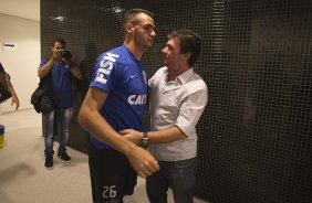 Durante o primeiro treino esta manh na Arena Corinthians, zona leste de So Paulo. O prximo jogo da equipe ser amanh, domingo, dia 16/03, contra a Penapolense, no estdio Tenente Carrio, vlido pela 14 rodada do Campeonato Paulista 2014