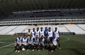 Durante o primeiro treino esta manh na Arena Corinthians, zona leste de So Paulo. O prximo jogo da equipe ser amanh, domingo, dia 16/03, contra a Penapolense, no estdio Tenente Carrio, vlido pela 14 rodada do Campeonato Paulista 2014