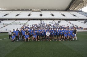 Durante o primeiro treino esta manh na Arena Corinthians, zona leste de So Paulo. O prximo jogo da equipe ser amanh, domingo, dia 16/03, contra a Penapolense, no estdio Tenente Carrio, vlido pela 14 rodada do Campeonato Paulista 2014