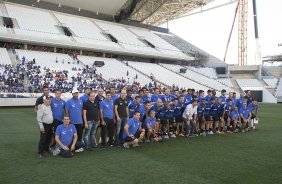 Durante o primeiro treino esta manh na Arena Corinthians, zona leste de So Paulo. O prximo jogo da equipe ser amanh, domingo, dia 16/03, contra a Penapolense, no estdio Tenente Carrio, vlido pela 14 rodada do Campeonato Paulista 2014