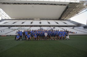 Durante o primeiro treino esta manh na Arena Corinthians, zona leste de So Paulo. O prximo jogo da equipe ser amanh, domingo, dia 16/03, contra a Penapolense, no estdio Tenente Carrio, vlido pela 14 rodada do Campeonato Paulista 2014