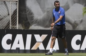 Durante o treino desta manh no CT Joaquim Grava, Parque Ecolgico do Tiete, zona leste de So Paulo. O prximo jogo da equipe ser quarta-feira, dia 19/03, contra o Bahia de Feira de Santana, jogo de ida vlido pela Copa do Brasil 2014