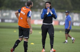 Durante o treino desta tarde no CT Joaquim Grava, Parque Ecolgico do Tiete, zona leste de So Paulo. O prximo jogo da equipe ser domingo, dia 23/03, contra o Atltico de Sorocaba, no Pacaembu, vlido pela 15 rodada, a ltima, do Campeonato Paulista de 2014