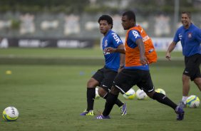 Durante o treino desta tarde no CT Joaquim Grava, Parque Ecolgico do Tiete, zona leste de So Paulo. O prximo jogo da equipe ser domingo, dia 23/03, contra o Atltico de Sorocaba, no Pacaembu, vlido pela 15 rodada, a ltima, do Campeonato Paulista de 2014