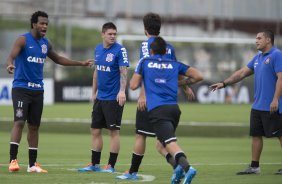 Durante o treino desta tarde no CT Joaquim Grava, Parque Ecolgico do Tiete, zona leste de So Paulo. O prximo jogo da equipe ser domingo, dia 23/03, contra o Atltico de Sorocaba, no Pacaembu, vlido pela 15 rodada, a ltima, do Campeonato Paulista de 2014