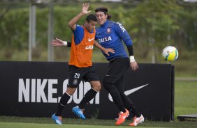 Durante o treino desta tarde no CT Joaquim Grava, Parque Ecolgico do Tiete, zona leste de So Paulo. O prximo jogo da equipe ser domingo, dia 23/03, contra o Atltico de Sorocaba, no Pacaembu, vlido pela 15 rodada, a ltima, do Campeonato Paulista de 2014