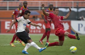Durante a partida entre Corinthians x Atlético Sorocaba, realizada esta tarde no estádio do Pacaembu, válida pela 15ª rodada do Campeonato Paulista de 2014