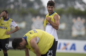 Durante o treino desta tarde no CT Joaquim Grava, Parque Ecolgico do Tiete, zona leste de So Paulo. O prximo jogo da equipe ser dia 20/04, contra o Atltico MIneiro, vlido pela 1 rodada do Campeonato Brasileiro de 2014