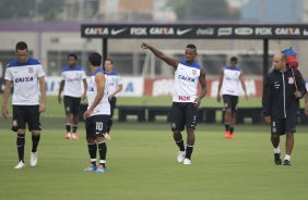 Durante o treino desta tarde no CT Joaquim Grava, Parque Ecolgico do Tiete, zona leste de So Paulo. O prximo jogo da equipe ser dia 20/04, contra o Atltico MIneiro, vlido pela 1 rodada do Campeonato Brasileiro de 2014