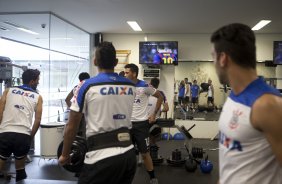 Durante o treino desta tarde no CT Joaquim Grava, Parque Ecolgico do Tiete, zona leste de So Paulo. O prximo jogo da equipe ser dia 20/04, contra o Atltico MIneiro, vlido pela 1 rodada do Campeonato Brasileiro de 2014