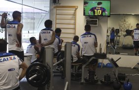 Durante o treino desta tarde no CT Joaquim Grava, Parque Ecolgico do Tiete, zona leste de So Paulo. O prximo jogo da equipe ser dia 20/04, contra o Atltico MIneiro, vlido pela 1 rodada do Campeonato Brasileiro de 2014