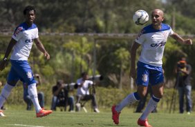 Durante o jogo treino contra a Ponte Preta, de Campinas, esta manh no CT Joaquim Grava, Parque Ecolgico do Tiete, zona leste de So Paulo. O prximo jogo da equipe ser dia 20/04, contra o Atltico MIneiro, vlido pela 1 rodada do Campeonato Brasileiro de 2014