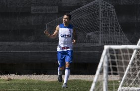 Durante o jogo treino contra a Ponte Preta, de Campinas, esta manh no CT Joaquim Grava, Parque Ecolgico do Tiete, zona leste de So Paulo. O prximo jogo da equipe ser dia 20/04, contra o Atltico MIneiro, vlido pela 1 rodada do Campeonato Brasileiro de 2014