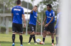 Durante o treino desta manh no CT Joaquim Grava, Parque Ecolgico do Tiete, zona leste de So Paulo. O prximo jogo da equipe ser dia 20/04, contra o Atltico MIneiro, em Uberlandia/MG, vlido pela 1 rodada do Campeonato Brasileiro de 2014