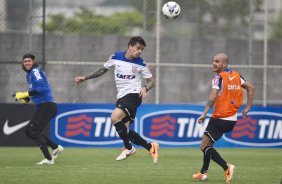 Durante o treino desta manhã no CT Joaquim Grava, Parque Ecológico do Tiete, zona leste de São Paulo. O próximo jogo da equipe será domingo, dia 27/04, contra o Flamengo, no Pacaembu, válido pela 2ª rodada do Campeonato Brasileiro de 2014