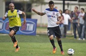 Durante o treino desta manhã no CT Joaquim Grava, Parque Ecológico do Tiete, zona leste de São Paulo. O próximo jogo da equipe será domingo, dia 27/04, contra o Flamengo, no Pacaembu, válido pela 2ª rodada do Campeonato Brasileiro de 2014