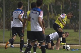 Durante o treino desta manhã no CT Joaquim Grava, Parque Ecológico do Tiete, zona leste de São Paulo. O próximo jogo da equipe será domingo, dia 27/04, contra o Flamengo, no Pacaembu, válido pela 2ª rodada do Campeonato Brasileiro de 2014