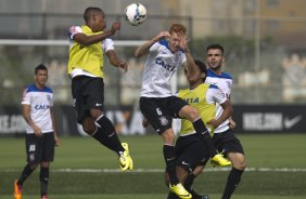 Durante o treino desta manhã no CT Joaquim Grava, Parque Ecológico do Tiete, zona leste de São Paulo. O próximo jogo da equipe será domingo, dia 27/04, contra o Flamengo, no Pacaembu, válido pela 2ª rodada do Campeonato Brasileiro de 2014