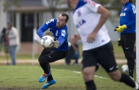 Durante o treino desta tarde no CT Joaquim Grava, Parque Ecológico do Tiete, zona leste de São Paulo. O próximo jogo da equipe será domingo, dia 27/04, contra o Flamengo, no Pacaembu, válido pela 2ª rodada do Campeonato Brasileiro de 2014