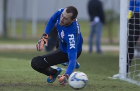 Durante o treino desta tarde no CT Joaquim Grava, Parque Ecológico do Tiete, zona leste de São Paulo. O próximo jogo da equipe será domingo, dia 27/04, contra o Flamengo, no Pacaembu, válido pela 2ª rodada do Campeonato Brasileiro de 2014
