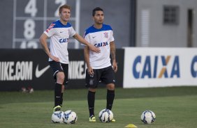 Durante o treino desta tarde no CT Joaquim Grava, Parque Ecológico do Tiete, zona leste de São Paulo. O próximo jogo da equipe será domingo, dia 27/04, contra o Flamengo, no Pacaembu, válido pela 2ª rodada do Campeonato Brasileiro de 2014