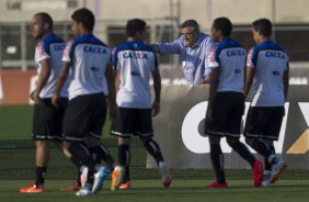 Durante o treino desta tarde no CT Joaquim Grava, Parque Ecológico do Tiete, zona leste de São Paulo. O próximo jogo da equipe será domingo, dia 27/04, contra o Flamengo, no Pacaembu, válido pela 2ª rodada do Campeonato Brasileiro de 2014
