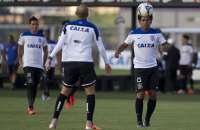 Durante o treino desta tarde no CT Joaquim Grava, Parque Ecológico do Tiete, zona leste de São Paulo. O próximo jogo da equipe será domingo, dia 27/04, contra o Flamengo, no Pacaembu, válido pela 2ª rodada do Campeonato Brasileiro de 2014
