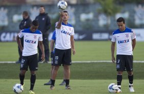 Durante o treino desta tarde no CT Joaquim Grava, Parque Ecológico do Tiete, zona leste de São Paulo. O próximo jogo da equipe será domingo, dia 27/04, contra o Flamengo, no Pacaembu, válido pela 2ª rodada do Campeonato Brasileiro de 2014