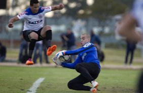 Durante o treino desta tarde no CT Joaquim Grava, Parque Ecolgico do Tiete, zona leste de So Paulo. O prximo jogo da equipe ser domingo, dia 27/04, contra o Flamengo, no Pacaembu, vlido pela 2 rodada do Campeonato Brasileiro de 2014