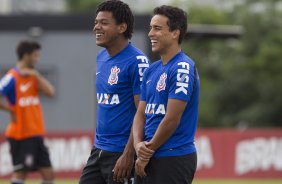 Durante o treino desta manh no CT Joaquim Grava, Parque Ecolgico do Tiete, zona leste de So Paulo. O prximo jogo da equipe ser amanh, domingo, dia 27/04, contra o Flamengo, no Pacaembu, vlido pela 2 rodada do Campeonato Brasileiro de 2014