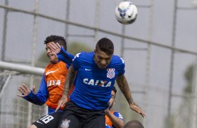 Durante o treino desta manh no CT Joaquim Grava, Parque Ecolgico do Tiete, zona leste de So Paulo. O prximo jogo da equipe ser amanh, domingo, dia 27/04, contra o Flamengo, no Pacaembu, vlido pela 2 rodada do Campeonato Brasileiro de 2014