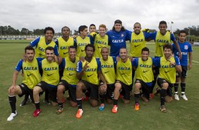 Durante o treino desta manh no CT Joaquim Grava, Parque Ecolgico do Tiete, zona leste de So Paulo. O prximo jogo da equipe ser amanh, domingo, dia 27/04, contra o Flamengo, no Pacaembu, vlido pela 2 rodada do Campeonato Brasileiro de 2014