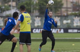 Durante o treino desta manh no CT Joaquim Grava, Parque Ecolgico do Tiete, zona leste de So Paulo. O prximo jogo da equipe ser amanh, domingo, dia 27/04, contra o Flamengo, no Pacaembu, vlido pela 2 rodada do Campeonato Brasileiro de 2014