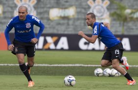 Durante o treino desta manhã no CT Joaquim Grava, Parque Ecológico do Tiete, zona leste de São Paulo. O próximo jogo da equipe será amanhã, domingo, dia 27/04, contra o Flamengo, no Pacaembu, válido pela 2ª rodada do Campeonato Brasileiro de 2014