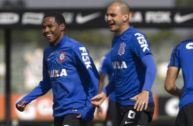 Durante o treino desta manh no CT Joaquim Grava, Parque Ecolgico do Tiete, zona leste de So Paulo. O prximo jogo da equipe ser amanh, domingo, dia 27/04, contra o Flamengo, no Pacaembu, vlido pela 2 rodada do Campeonato Brasileiro de 2014