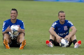 Durante o treino desta manh no CT Joaquim Grava, Parque Ecolgico do Tiete, zona leste de So Paulo. O prximo jogo da equipe ser amanh, domingo, dia 27/04, contra o Flamengo, no Pacaembu, vlido pela 2 rodada do Campeonato Brasileiro de 2014