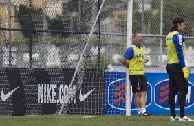 Durante o treino desta manh no CT Joaquim Grava, Parque Ecolgico do Tiete, zona leste de So Paulo. O prximo jogo da equipe ser amanh, domingo, dia 27/04, contra o Flamengo, no Pacaembu, vlido pela 2 rodada do Campeonato Brasileiro de 2014